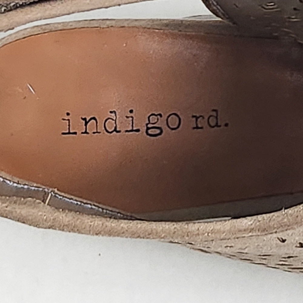 Indigo Rd. Irparca Open-Toe Punched Slingback Block Heel Sandals Size 8.5 US - Picture 5 of 9